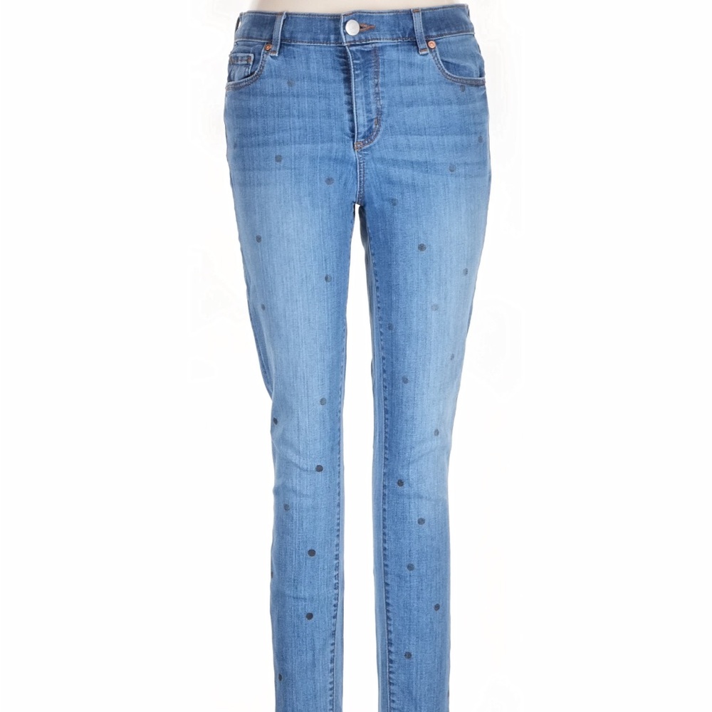 Loft printed denim- polka dots